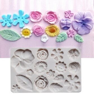 Silicone Mold Leaves and Flowers