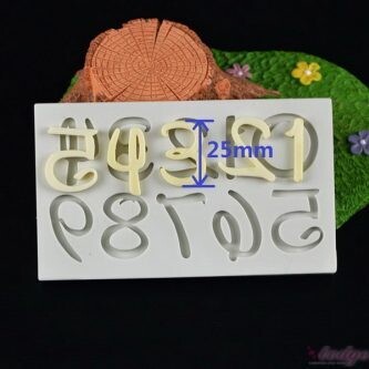Silicone Mold Cursive Numbers