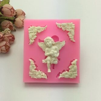 Silicone Mold Angel Scroll