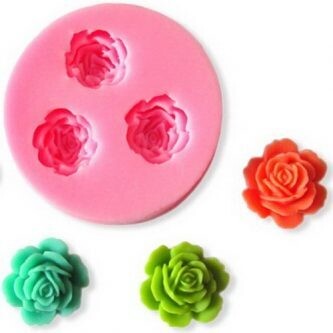 Silicone Mold 3 Multi Roses