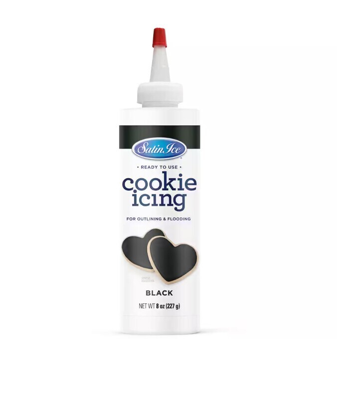 Satin Ice Black Cookie Icing - 8oz