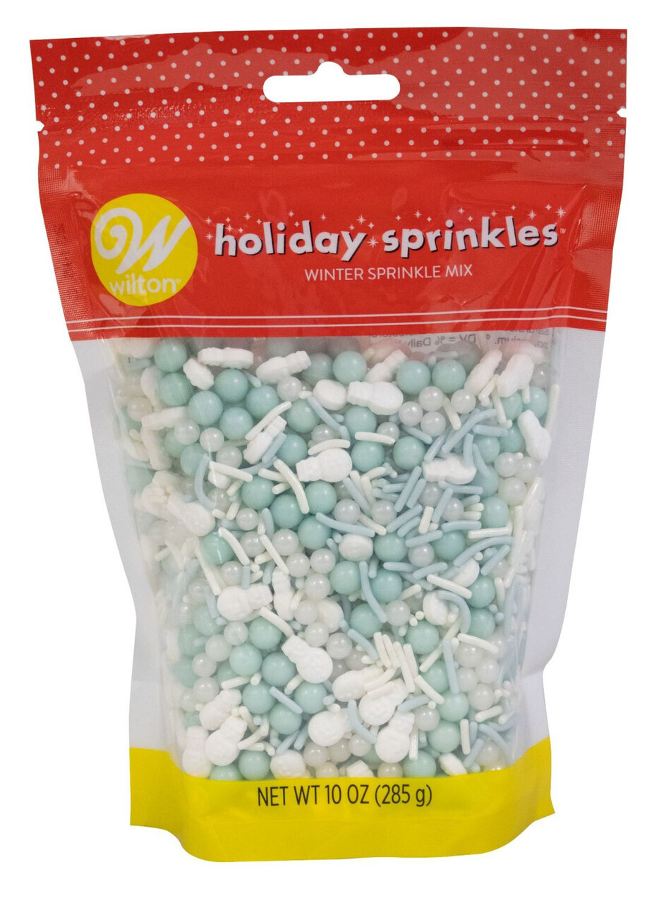 Wilton Christmas Winter Large Sprinkle Mix 10 oz.