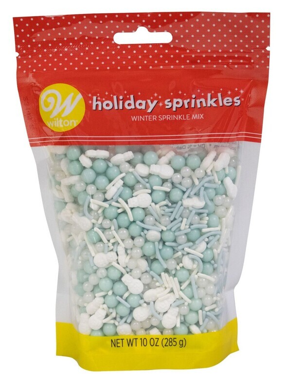 Wilton Christmas Winter Large Sprinkle Mix 10 oz.