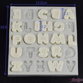 Silicone Mold Button Alphabet