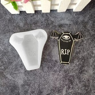 Silicone Mold Halloween Bat Coffin