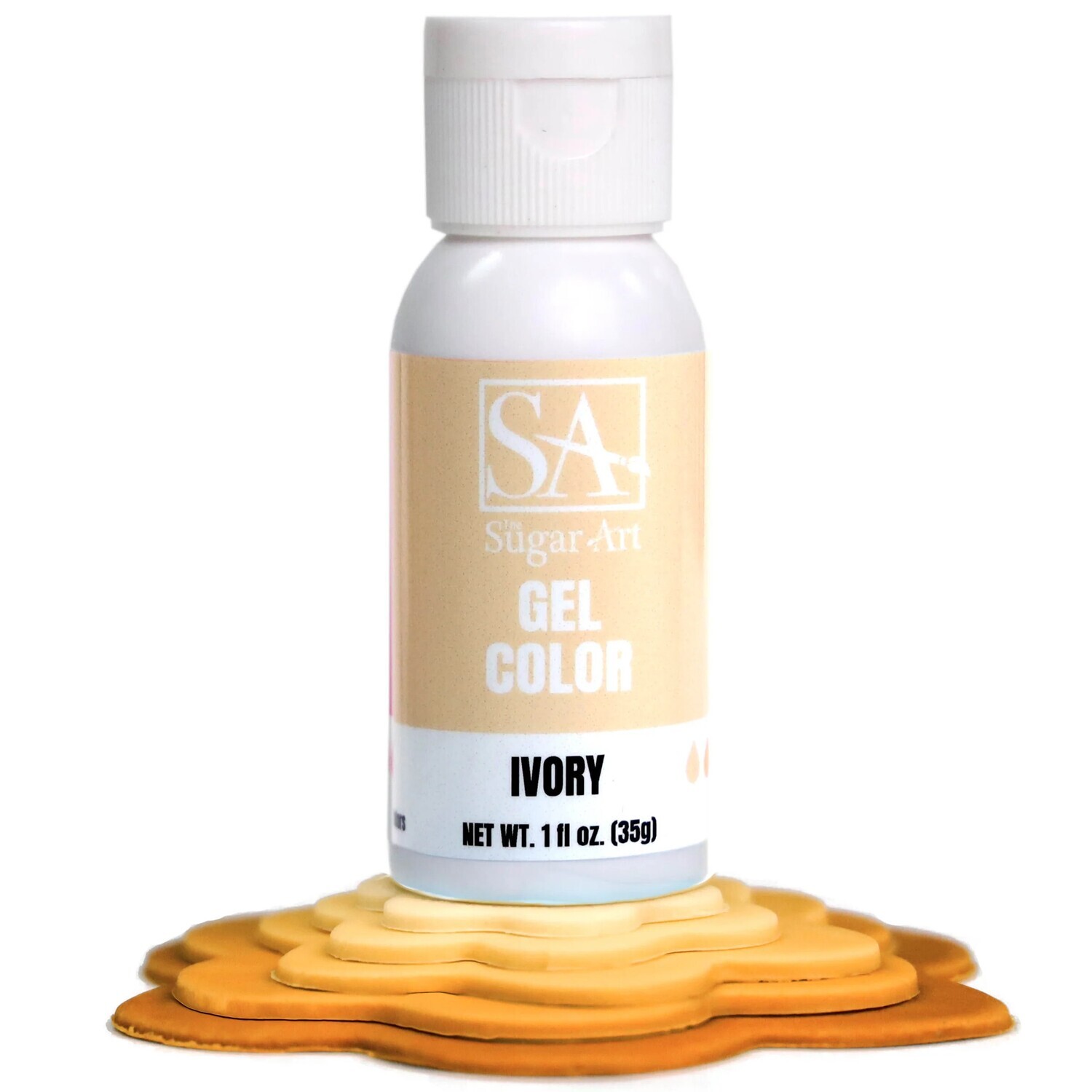 The Sugar Art Ivory Gel 1oz