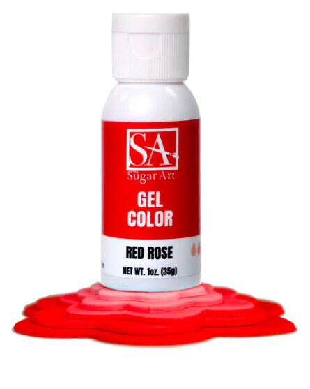 The Sugar Art Red Rose Gel 1oz