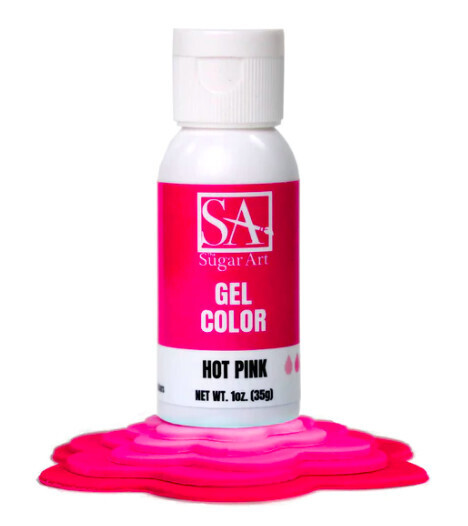 The Sugar Art Hot Pink Gel 1oz