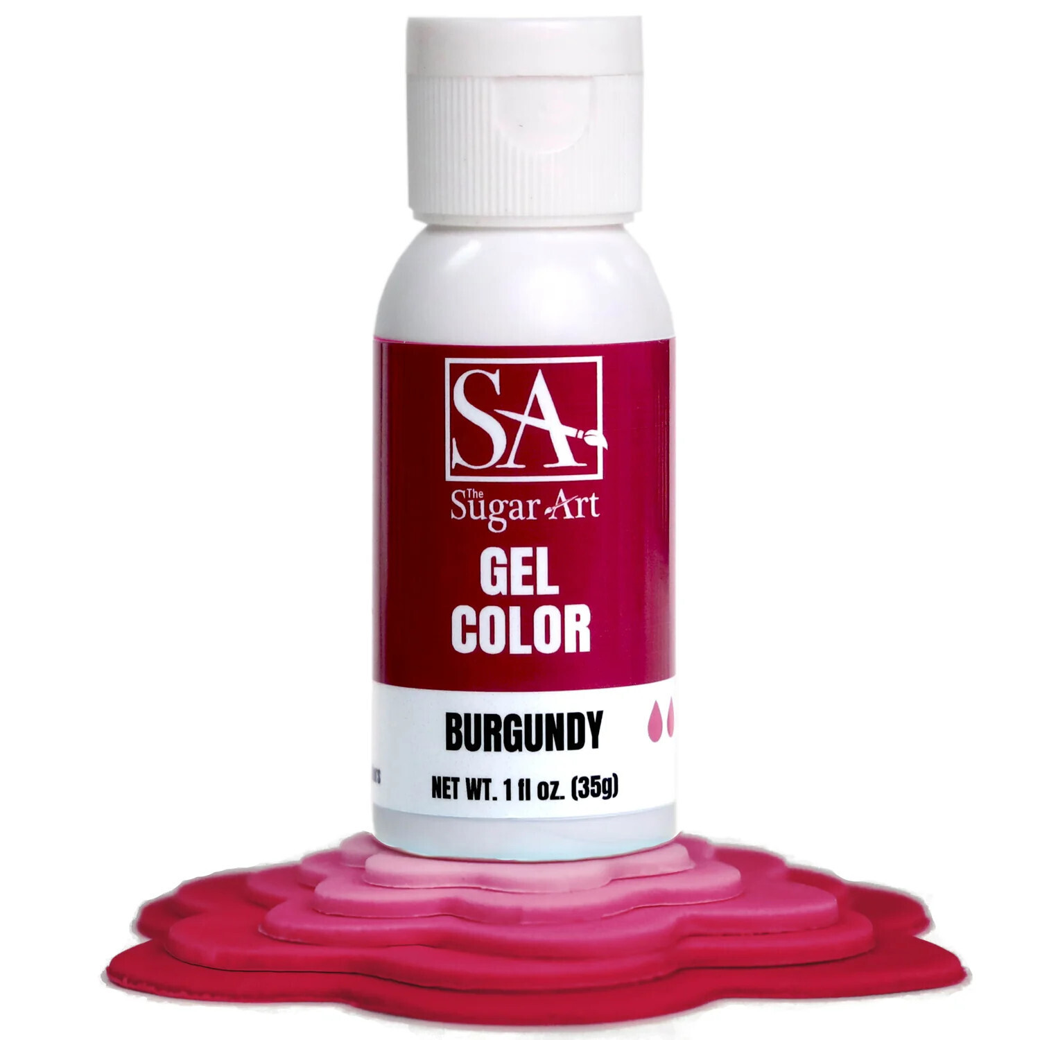 The Sugar Art Burgundy Gel 1oz