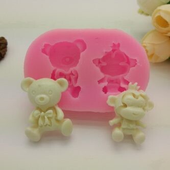 Silicone Mold Bear Monkey
