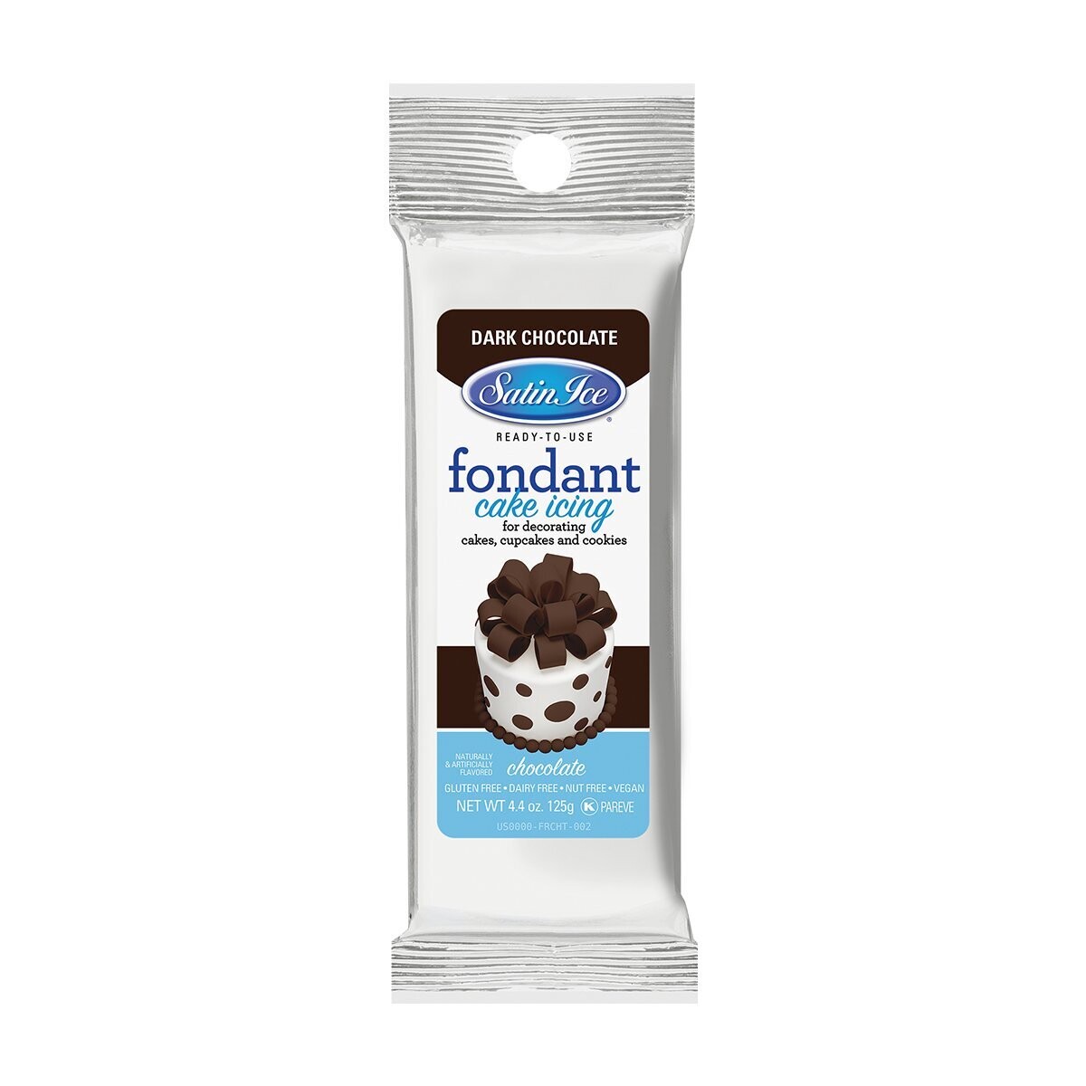 Satin Ice Fondant Dark Chocolate 4.4 oz