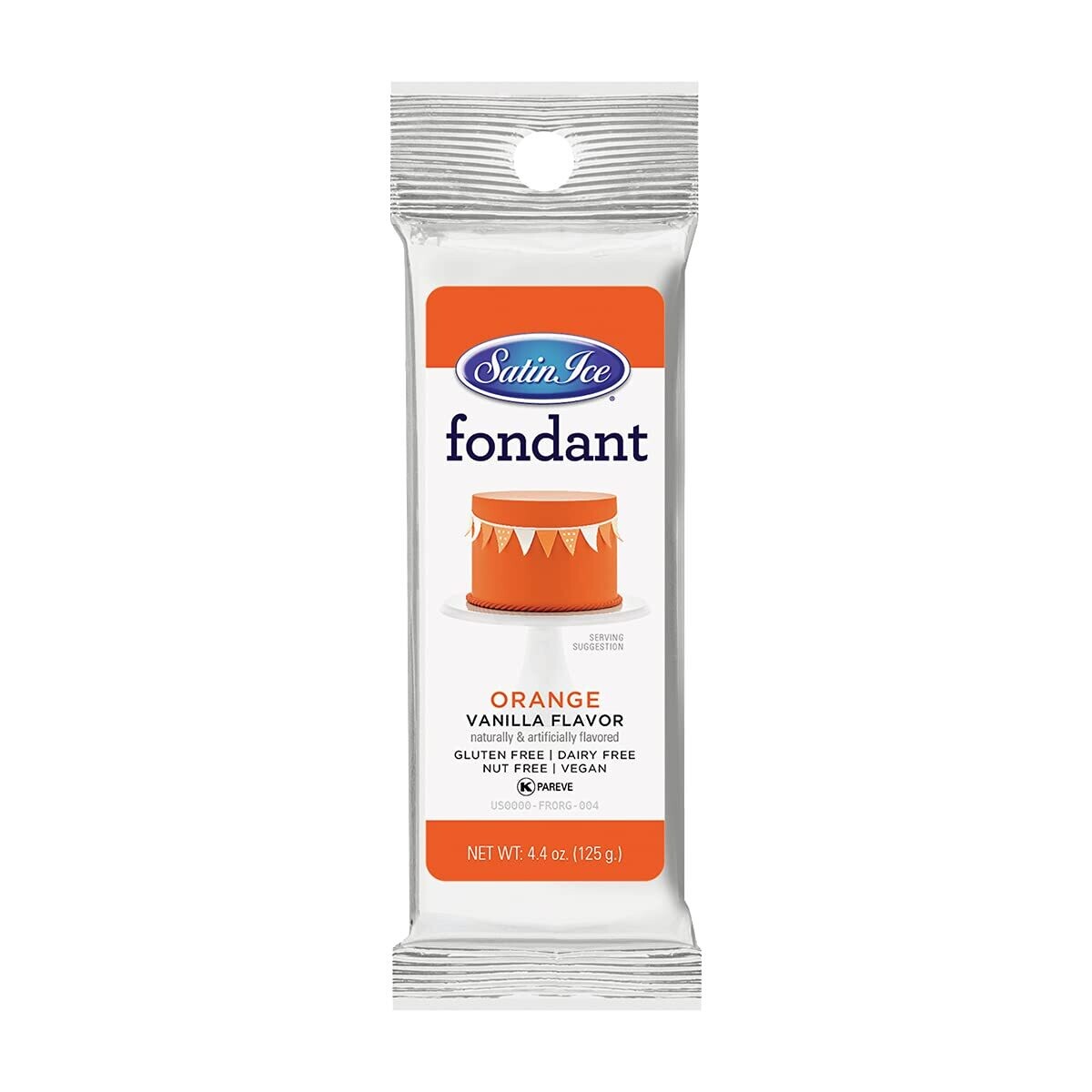 Satin Ice Fondant Orange 4.4 oz