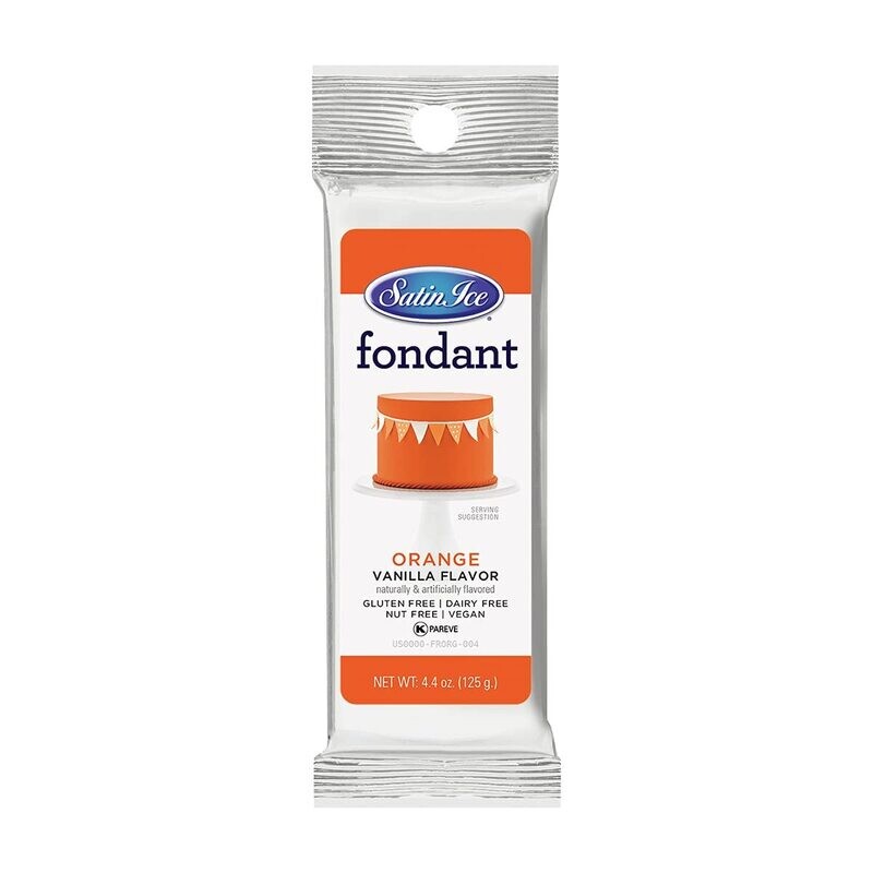 Satin Ice Fondant Orange 4.4 oz