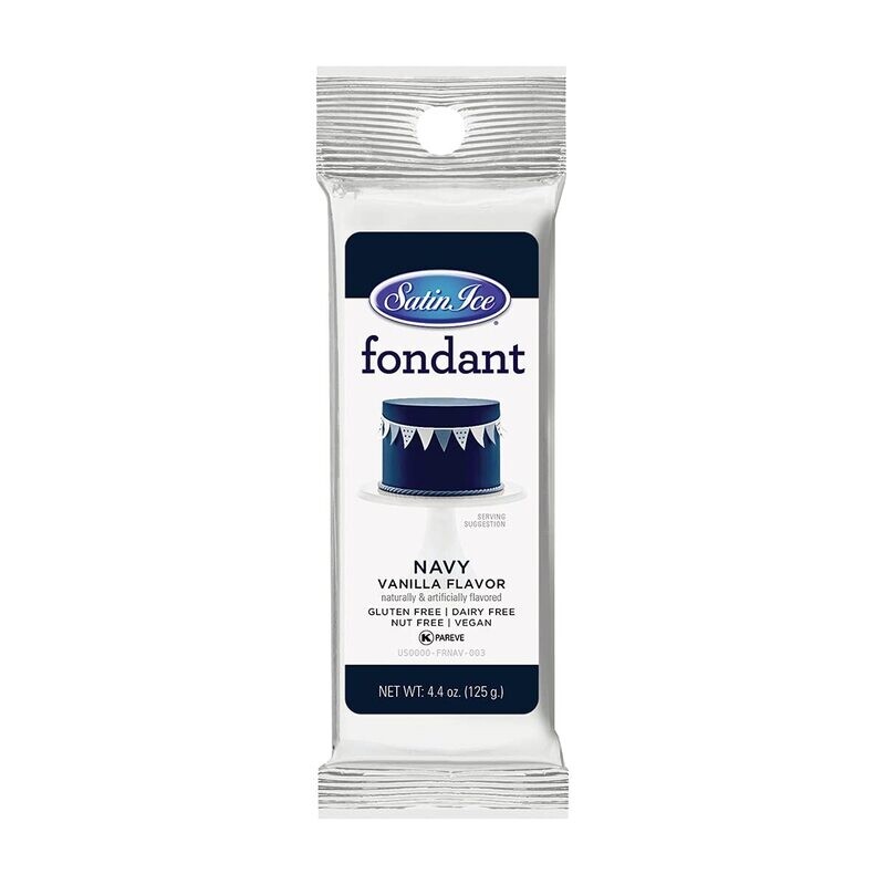 Satin Ice Fondant Navy 4.4 oz