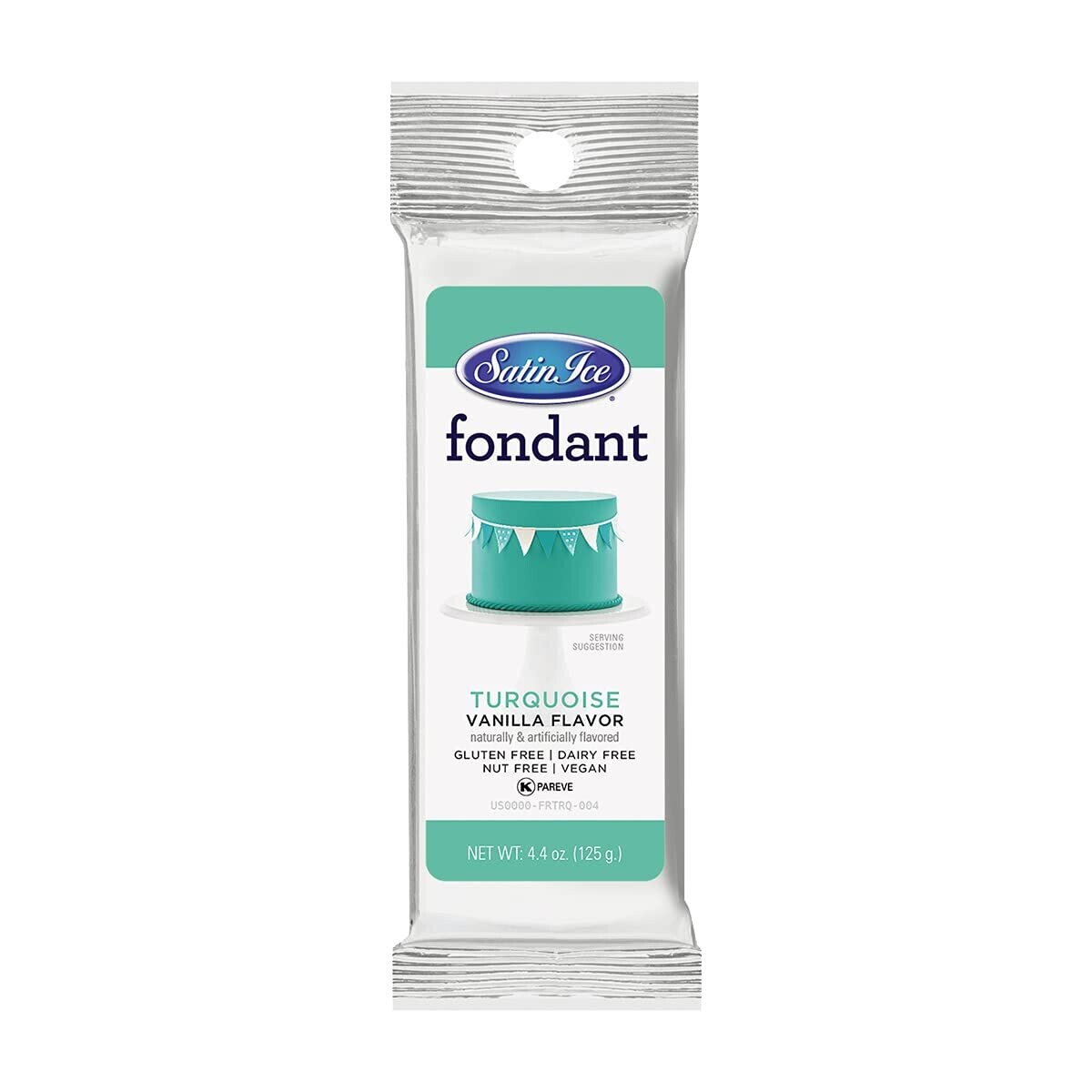 Satin Ice Fondant Turquoise Flavor 4.4 oz