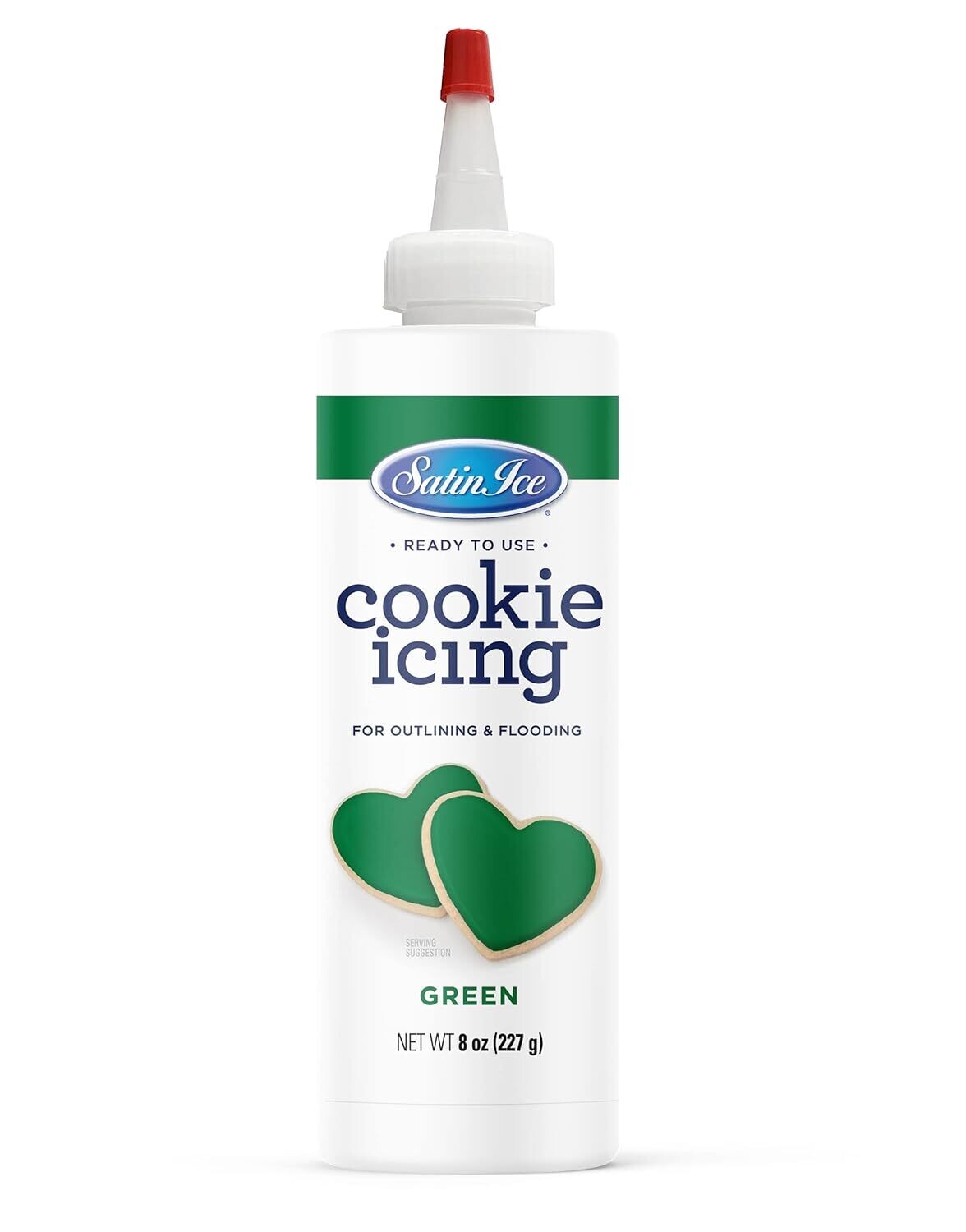 Satin Ice Green Cookie Icing - 8oz