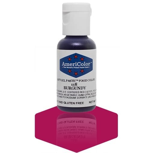 Americolor Gel Food Color Burgundy .75oz