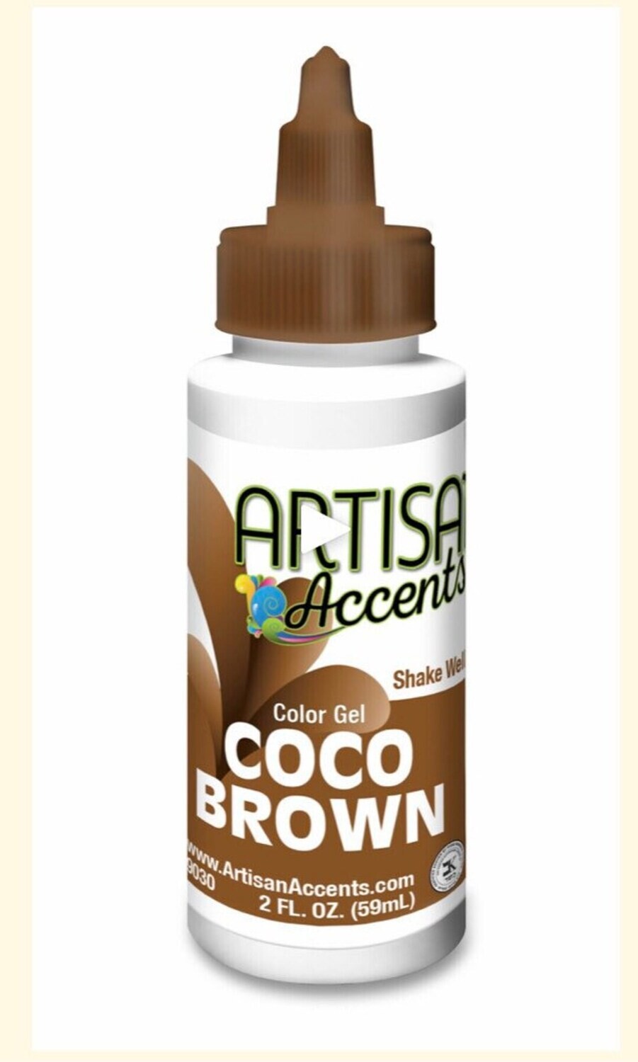 Artisan Gel Food Color Coco Brown 2oz (DISCOUNTED ITEM)