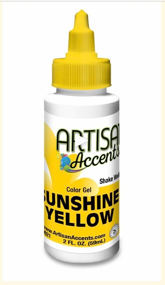 Artisan Gel Food Color Sunshine Yellow 2oz (DISCOUNTED ITEM)