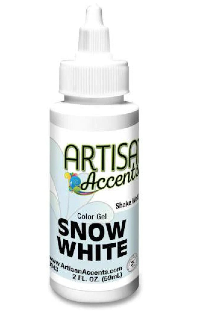 Artisan Gel Food Color Snow White 2oz (DISCOUNTED ITEM)