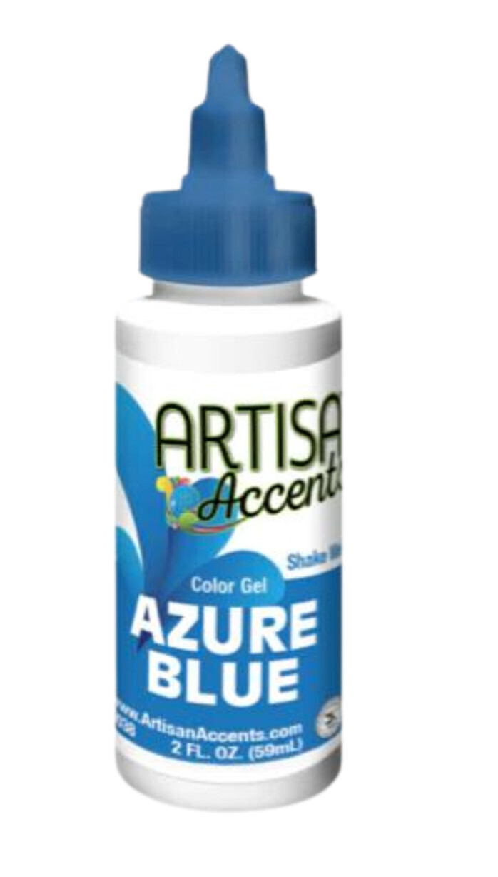 Artisan Gel Food Color Azure Blue 2oz (DISCOUNTED ITEM)