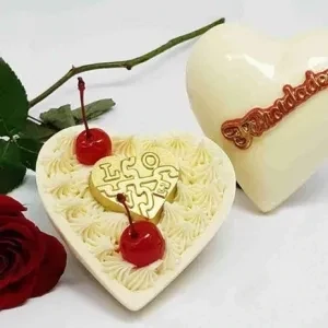 BWB Heart Small  Plain 2 Cavities 3 Part Mold