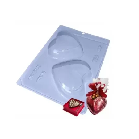 BWB Heart Small  Plain 2 Cavities 3 Part Mold