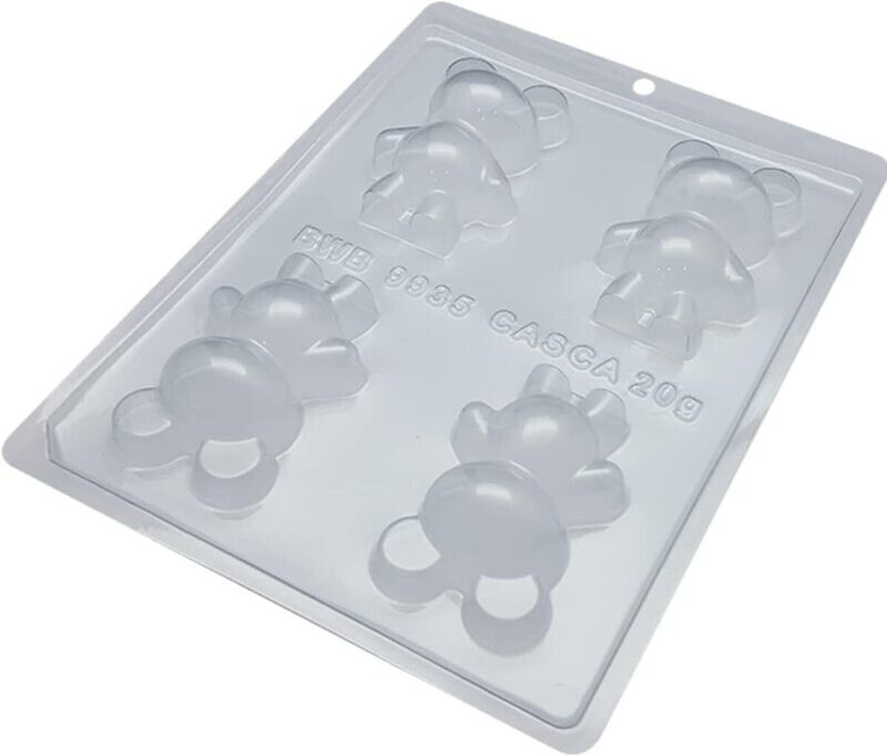 BWB Teddy Bear 4 Cavities 3 Part Mold