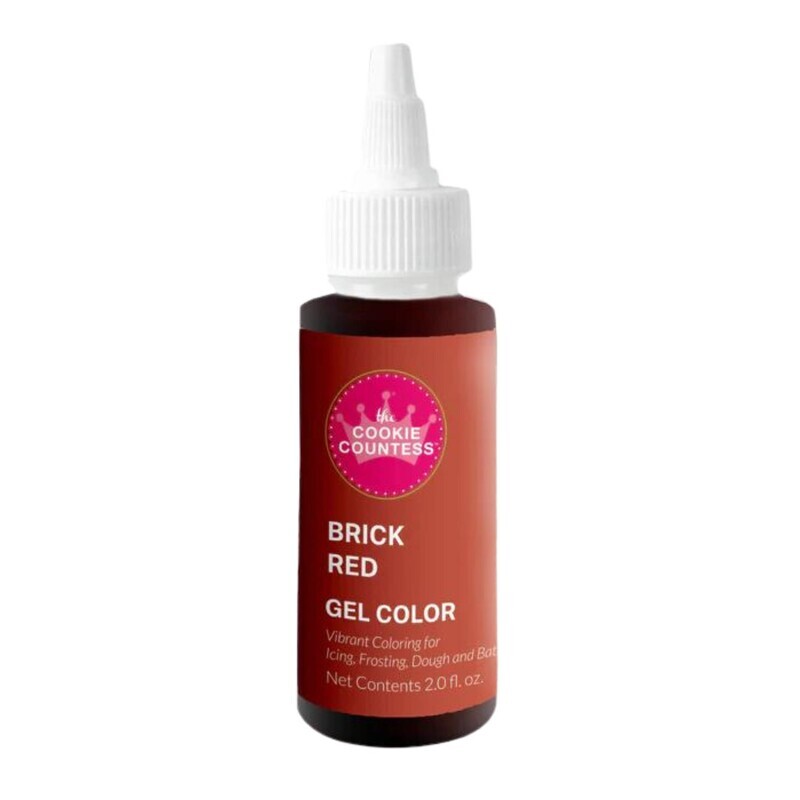 Cookie Countess Gel Color Brick Red 2oz