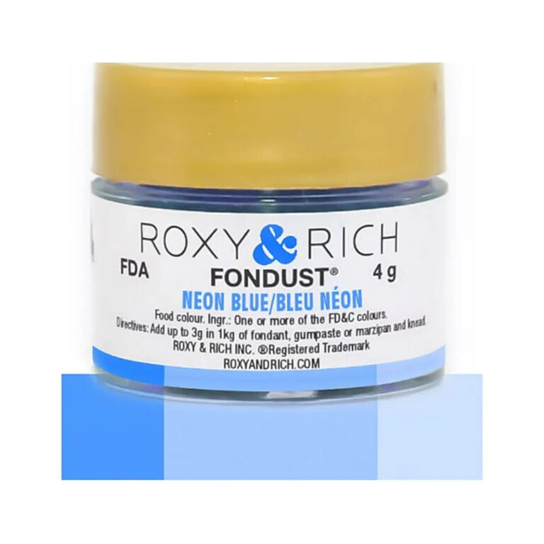 R &amp; R Fondust Neon Blue 4g