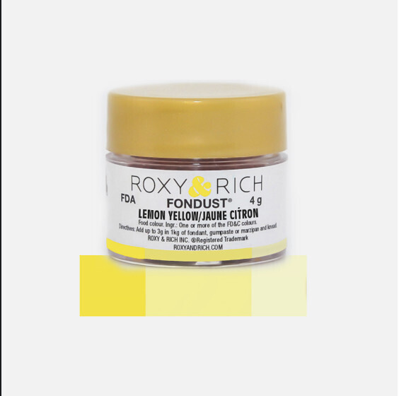 R &amp; R Fondust Lemon Yellow 4g