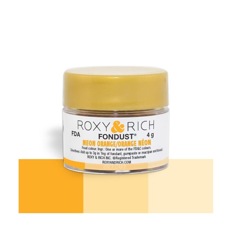 R &amp; R Fondust Neon Orange 4g