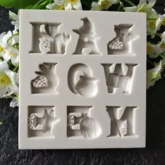Silicone Mold Halloween Word