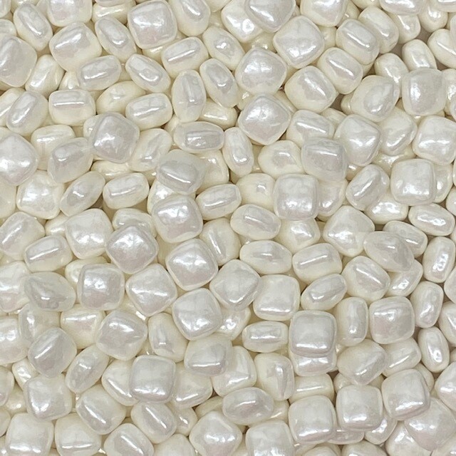 GD Shaped Thick Pearl Square White 4 oz.