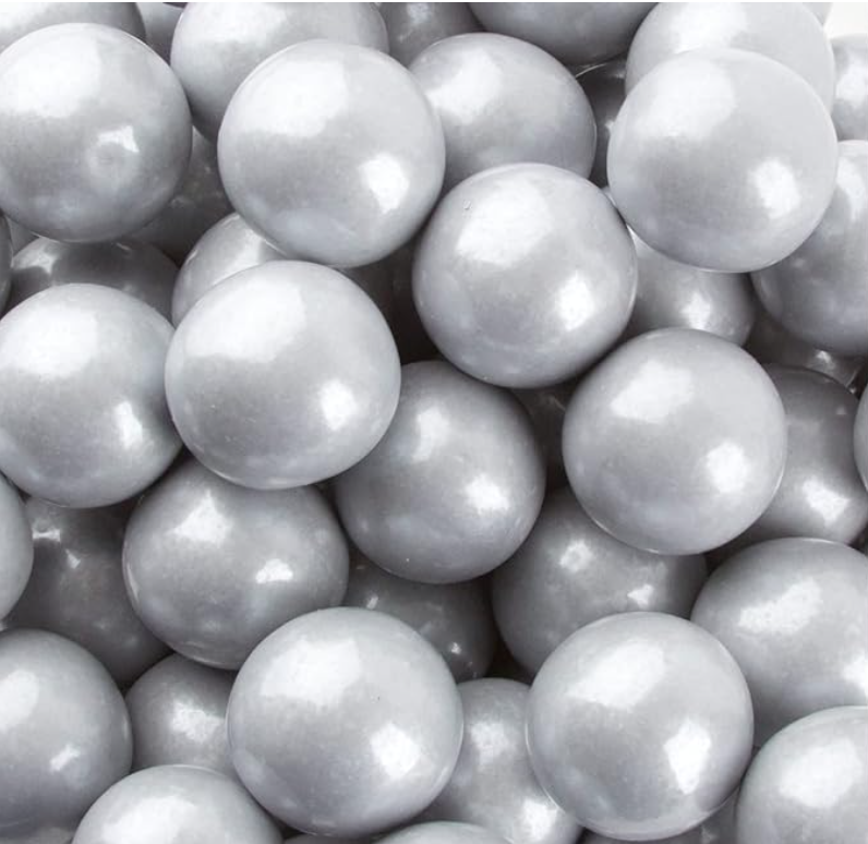 DecoPac Shimmer Silver Candy Pearls 2.5oz