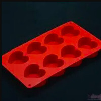 Silicone Mold 8 Cavities Heart Shaped Silicone Mold