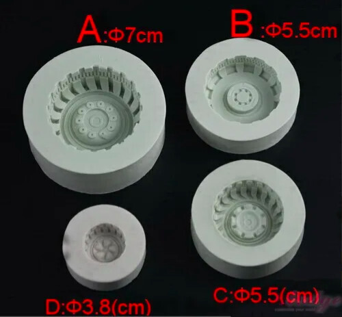 Silicone Mold Car Wheel &quot;C&#39;&#39;