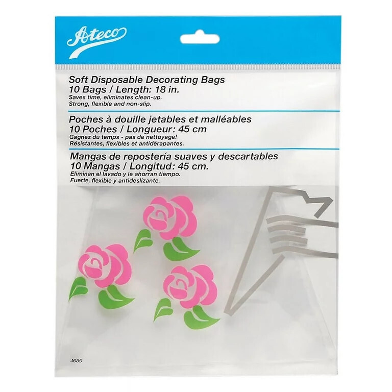 Ateco Soft Disposable Decorating Bag 18&quot; 10 ct.