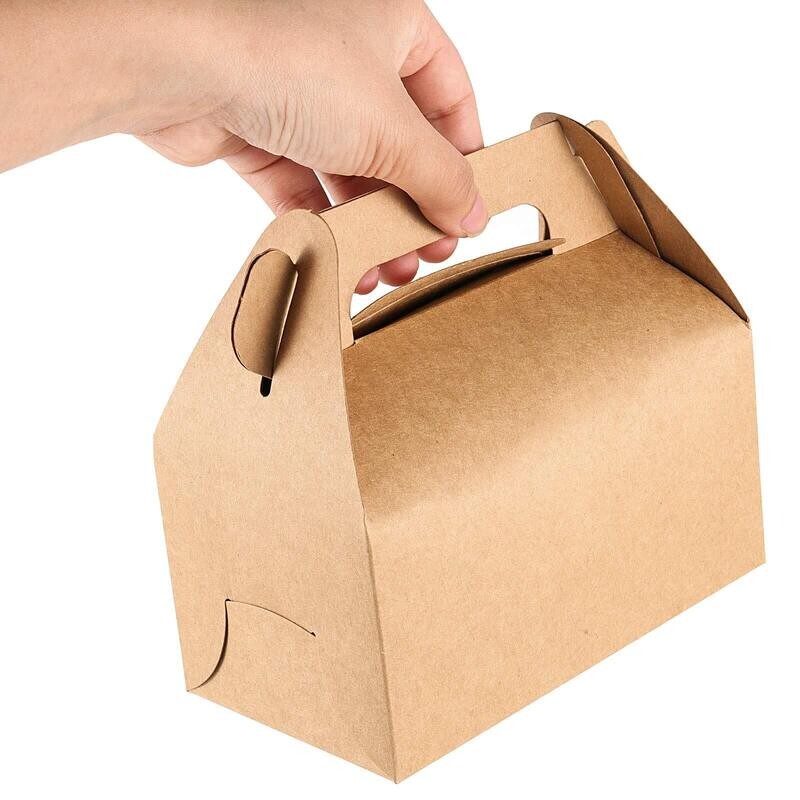 Brown Gable Boxes  6.25x3.5x3.5 w/w*
