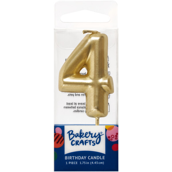 Decopac Candle Gold #4