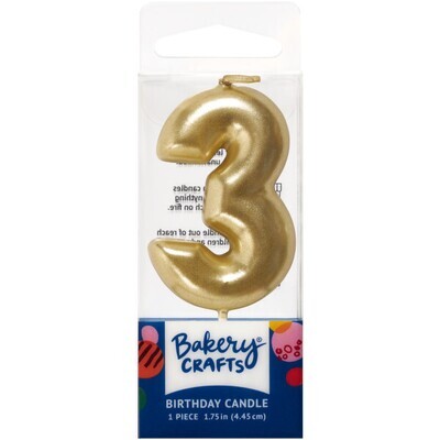 Decopac Candle Gold #3