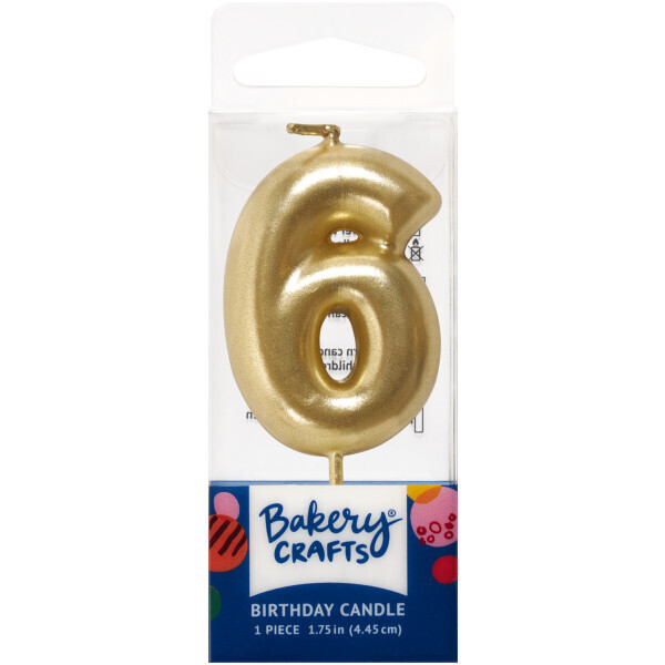 Decopac Candle Gold #6
