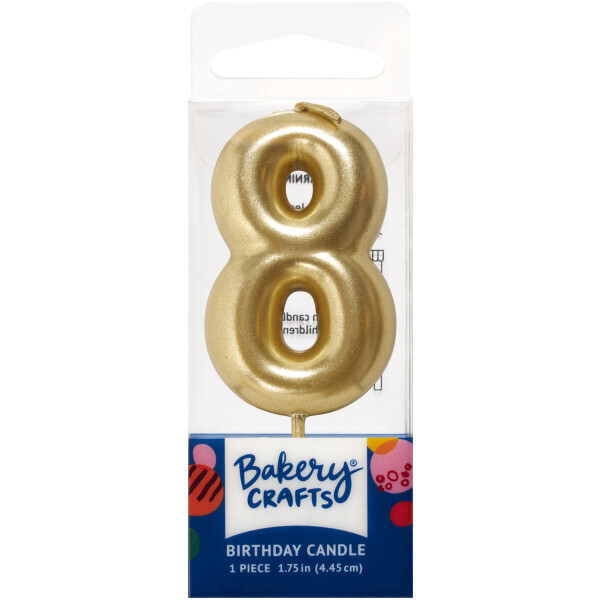 Decopac Candle Gold #8