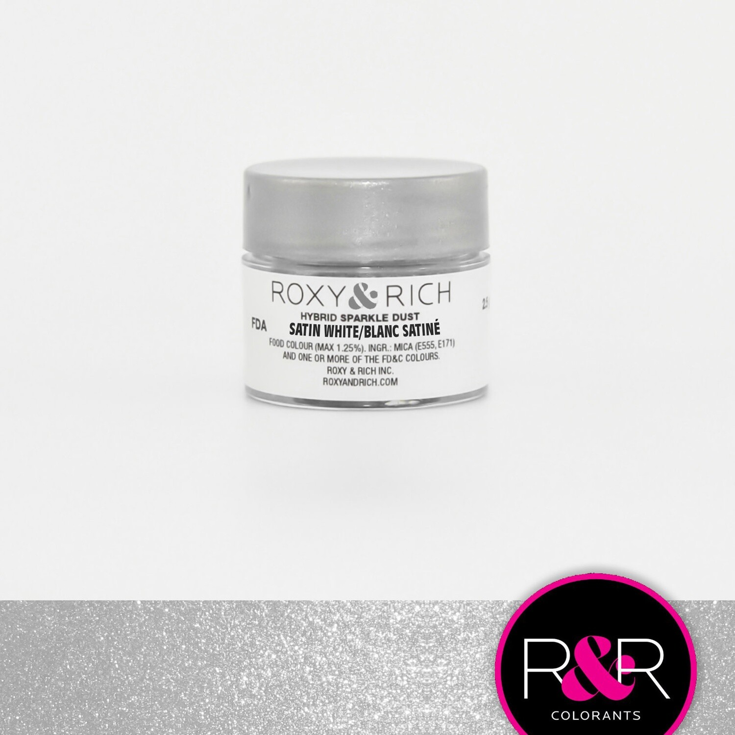 R &amp; R Hybrid Sparkle Dust Satin White 2.5gr