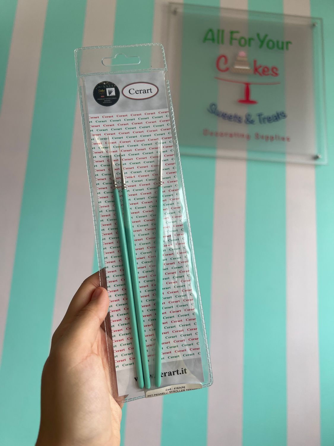 Cerart Tiffany Skroller Brush Kit n 0 2/0-5/0