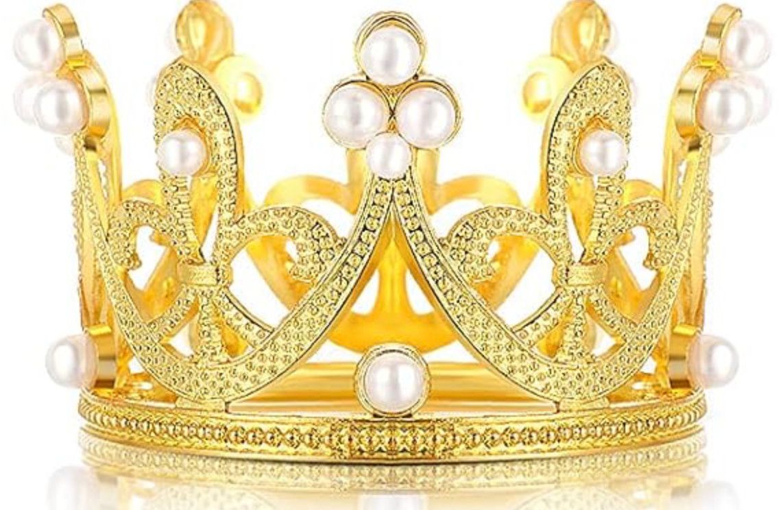 2" Gold /Silver Pearl Crown