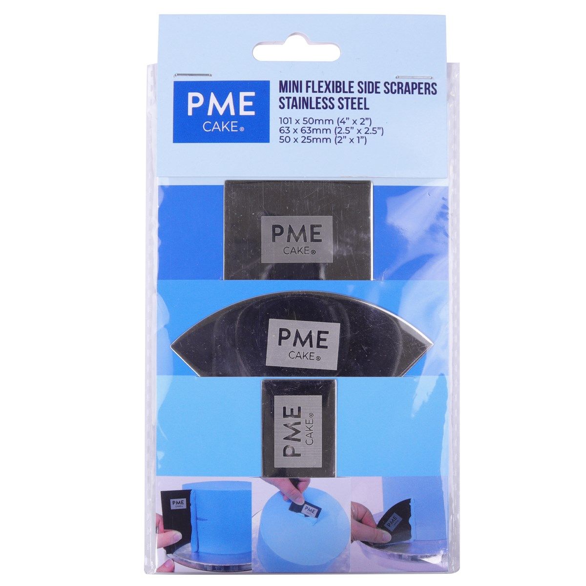 PME Mini Flexible Side Scraper set of 3
