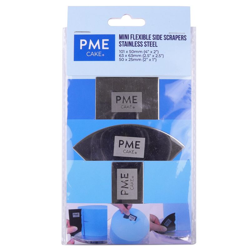 PME Mini Flexible Side Scraper set of 3