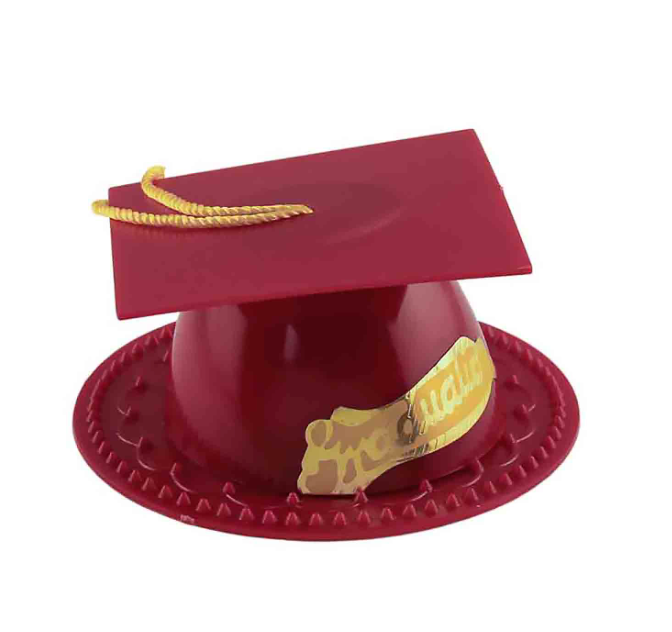 CakeDeco Graduation Hat - Maroon/Burgundy