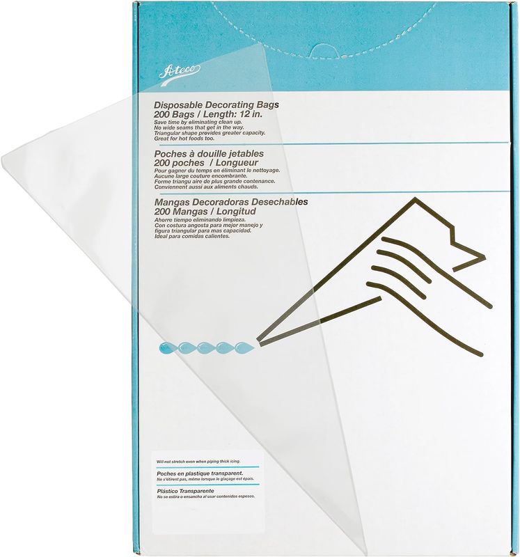 Ateco Soft Disposable Decorating Bag  12&quot; 200 ct
